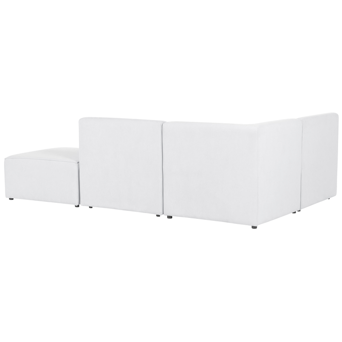 Beliani-LEMVIG-Hoekbank 3-zits-Gebroken wit-Rechterzijde-Corduroy