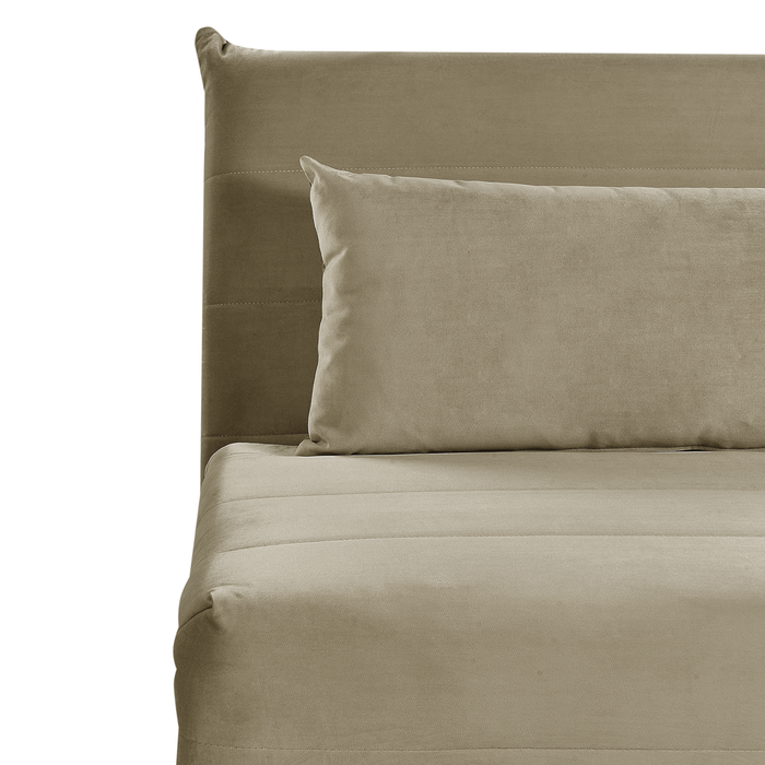 Beliani - SETTEN - Slaapbank 1-zits - Olijfgroen - Fluweel