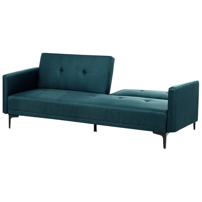 Beliani - LUCAN - Slaapbank 3-zits - Zeeblauw - Polyester