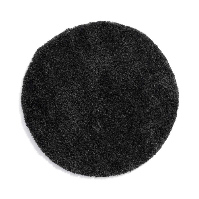 Tapeso Rond hoogpolig vloerkleed - Cozy Shaggy - antraciet - 80 cm