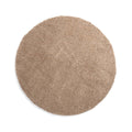 Tapeso Rond hoogpolig vloerkleed shaggy Grand effen - beige - 200 cm
