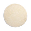 Tapeso Rond hoogpolig vloerkleed shaggy Grand effen - crème - 120 cm
