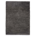 Tapeso Hoogpolig vloerkleed shaggy Grand effen - donkergrijs - 160x230