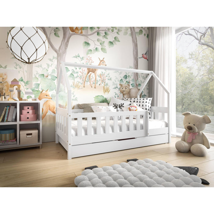 NADUVI Collection Kinderbed Lynn met lade en matras