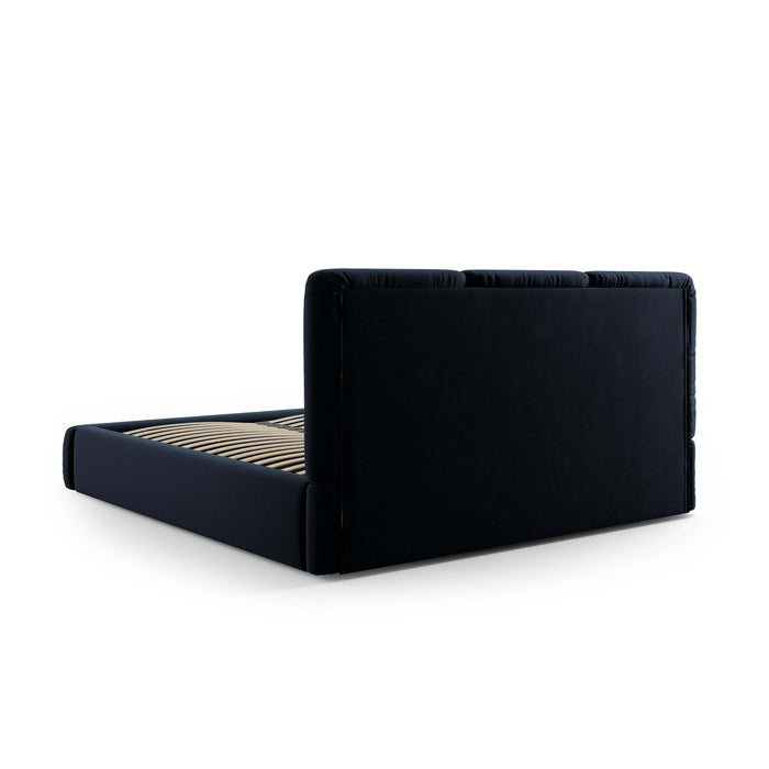 Windsor & Co Horizon Bedframe met Opbergvak - 200 x 200 cm - Fluweel - Donkerblauw