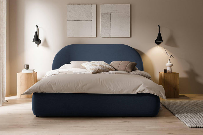 NADUVI Collection Philipa Bedframe - 180 x 200 cm - Fluweel - Blauw
