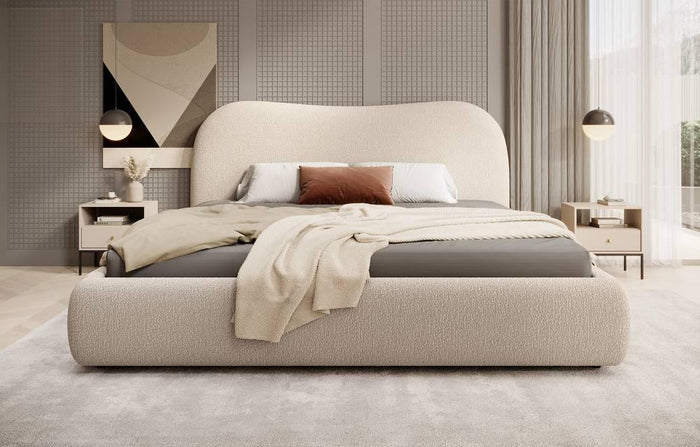 NADUVI Collection Sombala Bedframe - 140 x 200 cm - Beige
