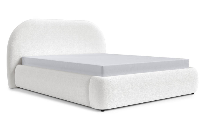 NADUVI Collection Philipa Bedframe - 160 x 200 cm - Bouclé - Wit