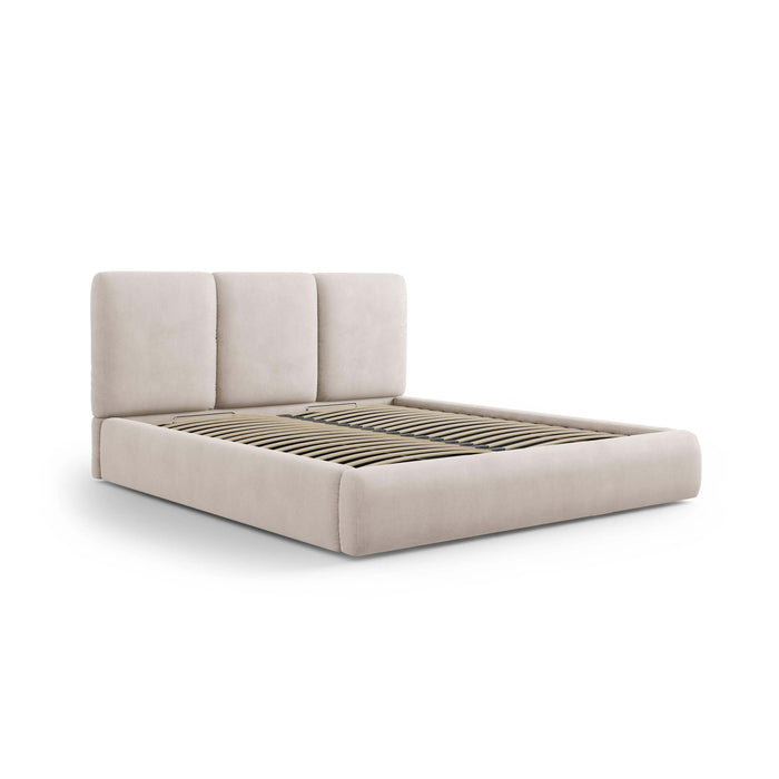 Windsor & Co Horizon Bedframe met Opbergvak - 160 x 200 cm - Chenille - Beige