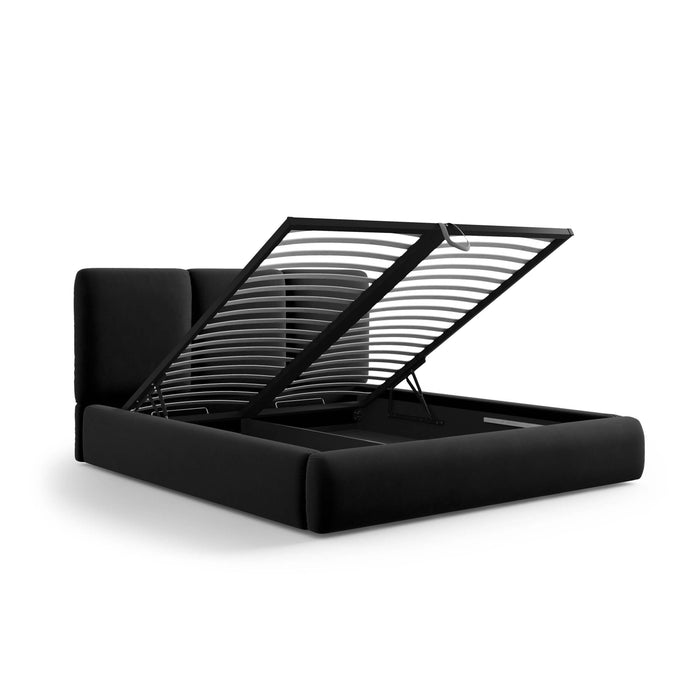 Windsor & Co Horizon Bedframe met Opbergvak - 200 x 200 cm - Fluweel - Koningsblauw