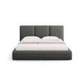 Windsor & Co Horizon Bedframe met Opbergvak - 200 x 200 cm - Chenille - Donkergrijs