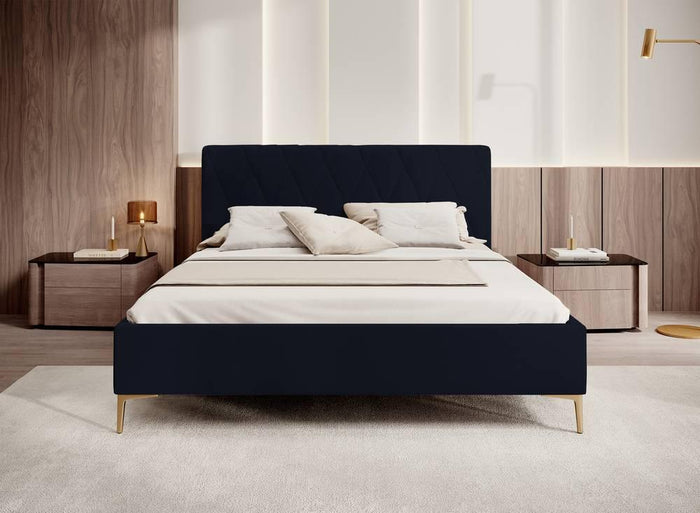 NADUVI Collection Ticaro Bedframe - 140 x 200 cm - Marineblauw