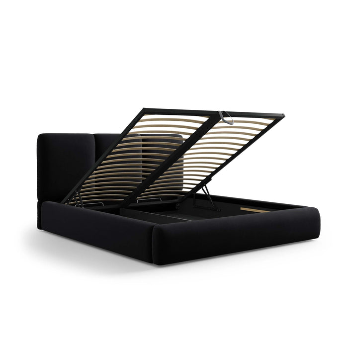 Windsor & Co Horizon Bedframe met Opbergvak - 180 x 200 cm - Fluweel - Zwart