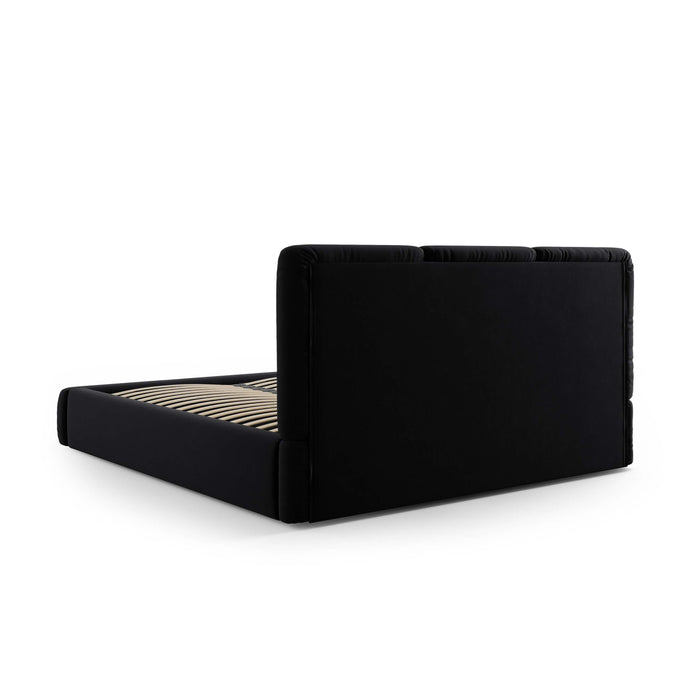 Windsor & Co Horizon Bedframe met Opbergvak - 180 x 200 cm - Fluweel - Zwart
