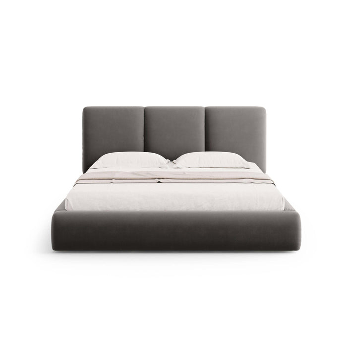 Windsor & Co Horizon Bedframe met Opbergvak - 140 x 200 cm - Fluweel - Grijs