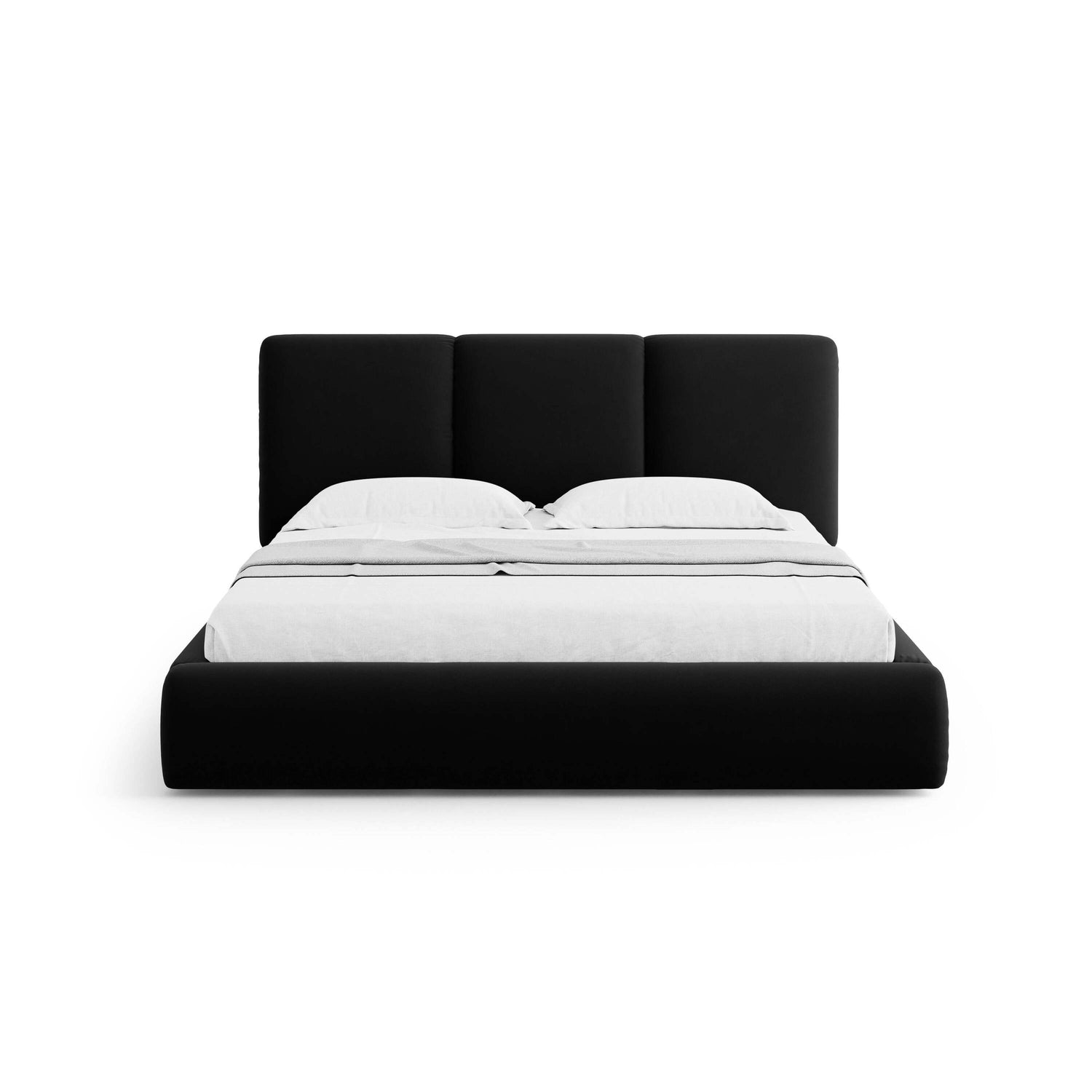 Windsor & Co Horizon Bedframe met Opbergvak - 200 x 200 cm - Fluweel - Zwart