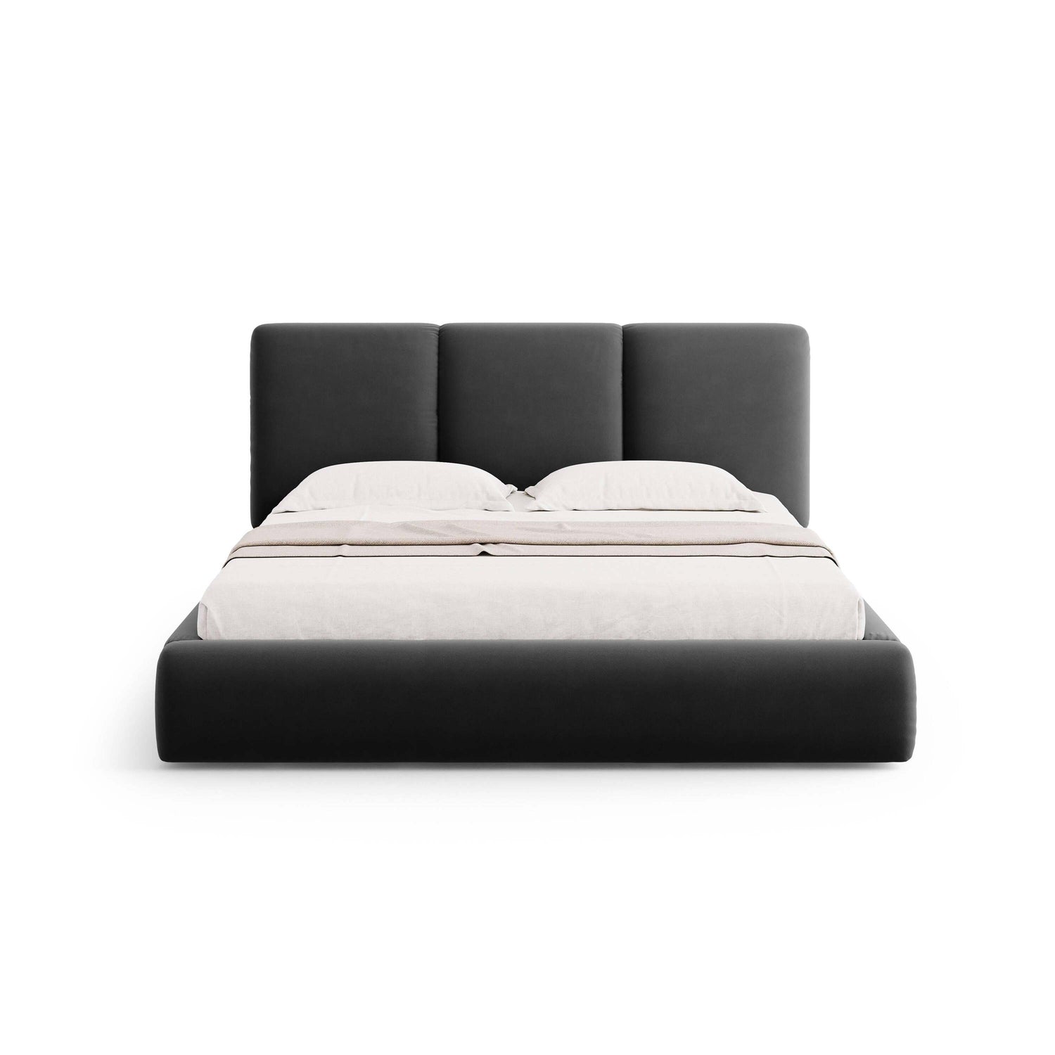 Windsor & Co Horizon Bedframe met Opbergvak - 200 x 200 cm - Fluweel - Donkergrijs