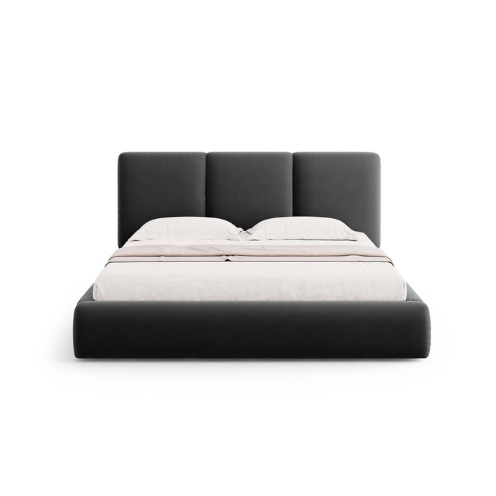 Windsor & Co Horizon Bedframe met Opbergvak - 200 x 200 cm - Fluweel - Donkergrijs
