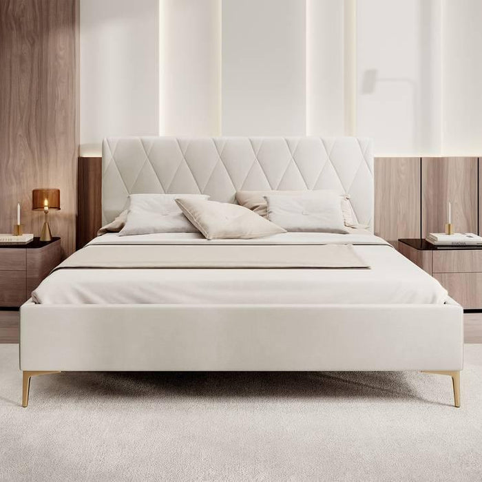 NADUVI Collection Ticaro Bedframe - 160 x 200 cm - Beige