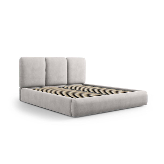 Windsor & Co Horizon Bedframe met Opbergvak - 140 x 200 cm - Chenille - Grijs