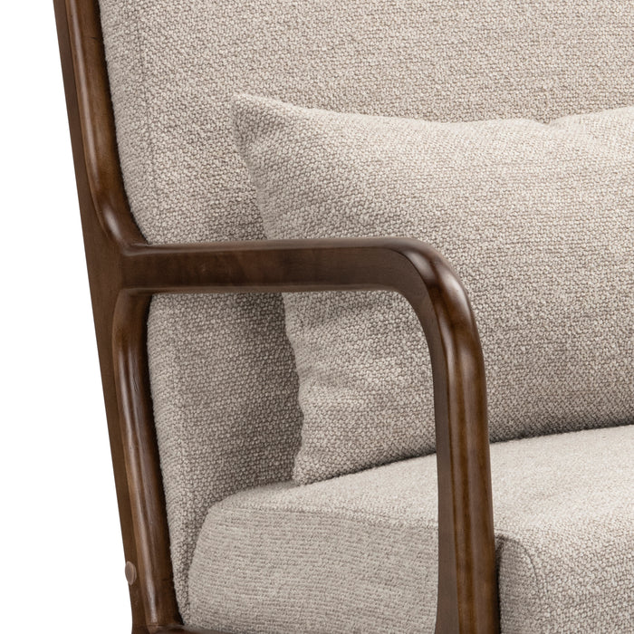by fonQ Wise Fauteuil - Donker Walnoot - Beige
