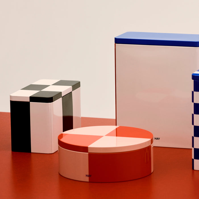 HAY Tin Voorraadblik Large - Blue / Off-White