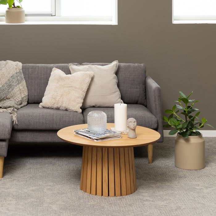 by fonQ basic Sofie Omkeerbare Hoekbank met Chaise Longue - Grijs