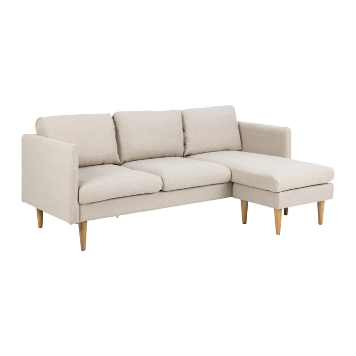 by fonQ basic Sofie Omkeerbare Hoekbank met Chaise Longue - Beige