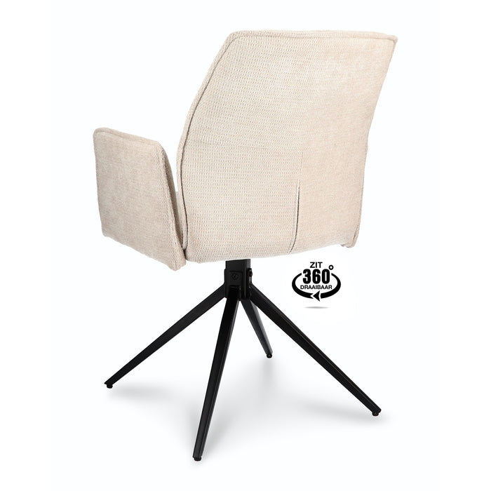 by fonQ Mito Eetkamerstoel - Crème