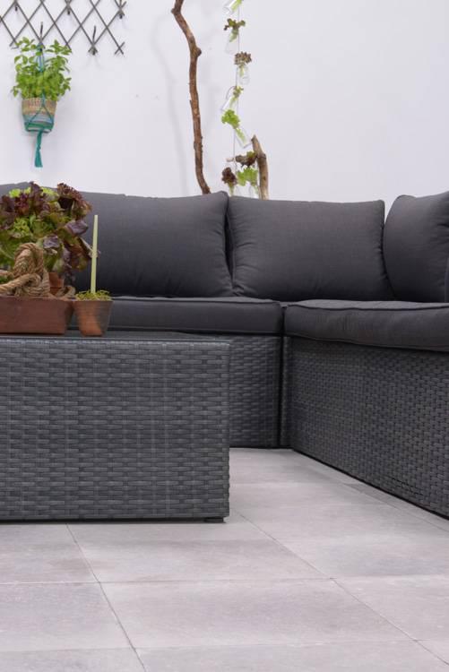 Montana loungeset - 4-delig - earl grey - dark antraciet