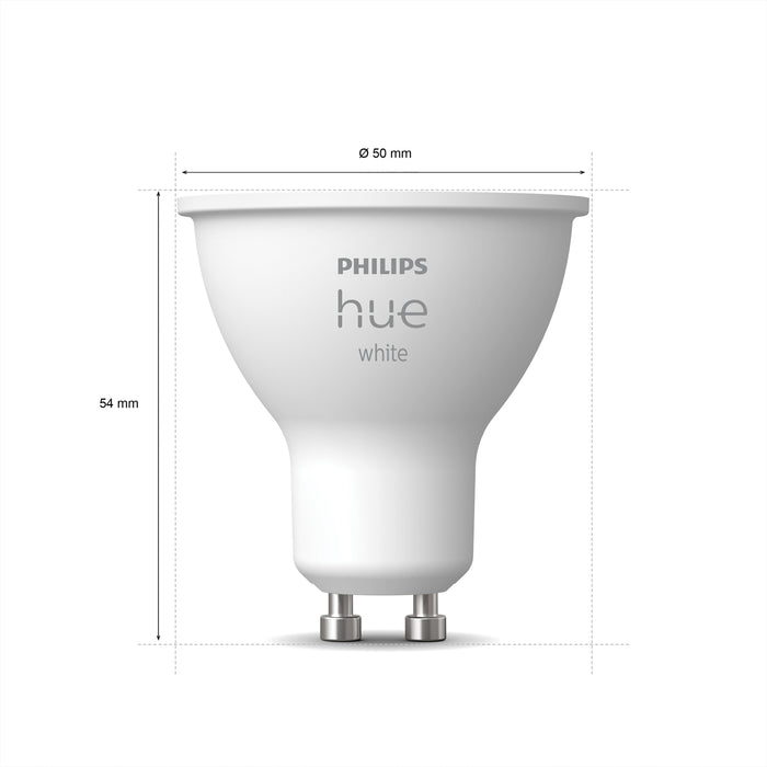 Philips Hue Starterspakket White GU10 4 Lampen Wall Switch Bridge