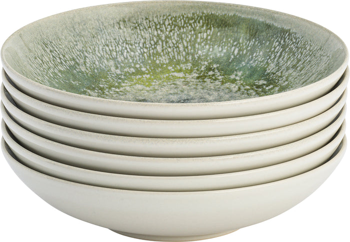 Lite-Body - Serviesset Hermes - 6 personen - 24 delig - Groen reliëf