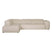 by fonQ Wonder 5-zits Hoekbank Links - Open Eind - Rib - Beige