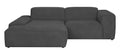 by fonQ Wonder 3-zits Hoekbank met Chaise Longue Links - Rib - Antraciet