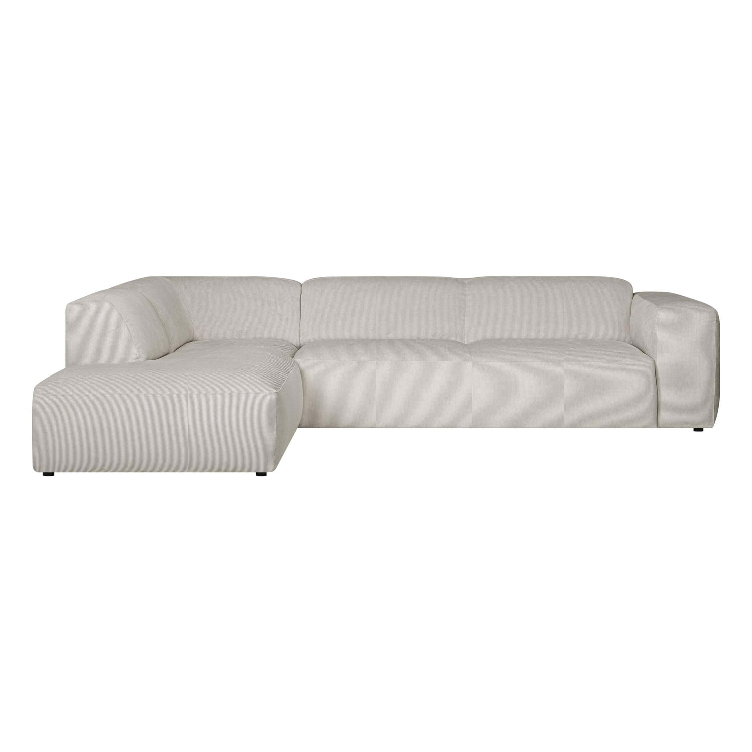 by fonQ Wonder 5-zits Hoekbank Links - Open Eind - Rib - Zand