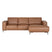 by fonQ Brisk Hoekbank met Chaise Longue Rechts - Buffelleer - Cognac