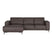 by fonQ Brisk Hoekbank met Chaise Longue Links - Buffelleer - Donkerbruin