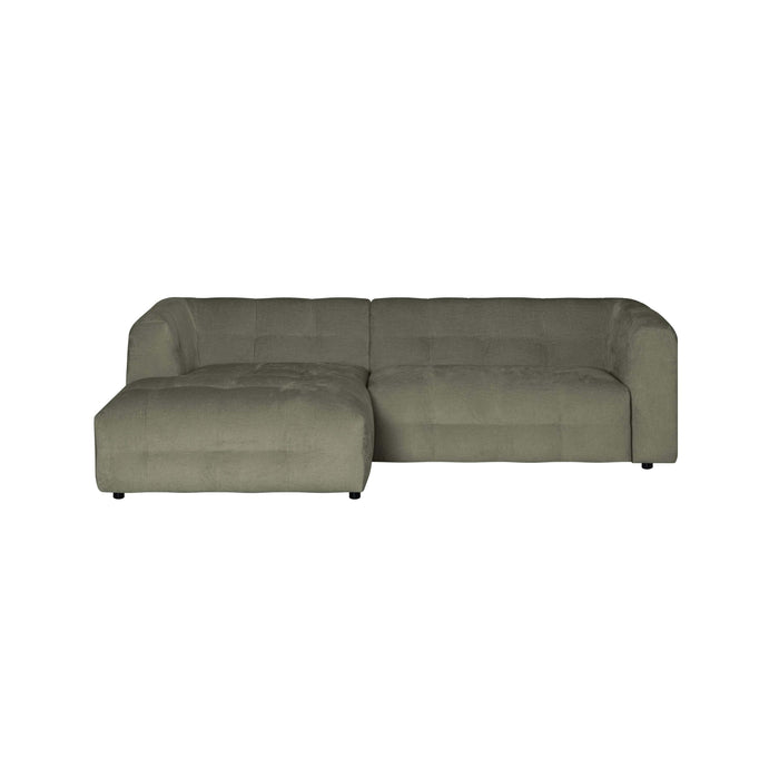 by fonQ Mush Hoekbank met Chaise Longue Links - Chenille - Groen