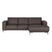 by fonQ Brisk Hoekbank met Chaise Longue Rechts - Buffelleer - Donkerbruin