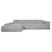 by fonQ Wonder 5-zits Hoekbank met Chaise Longue Links - Rib - Grijs