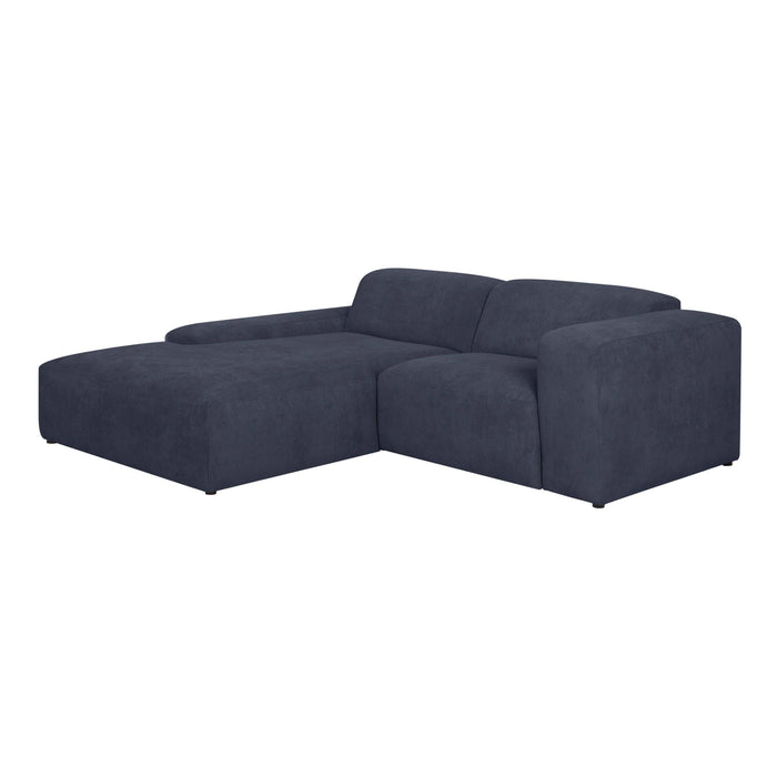 by fonQ Wonder 3-zits Hoekbank met Chaise Longue XL Links - Rib - Navy