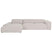 by fonQ Wonder 5-zits Hoekbank met Chaise Longue Links - Rib - Zand