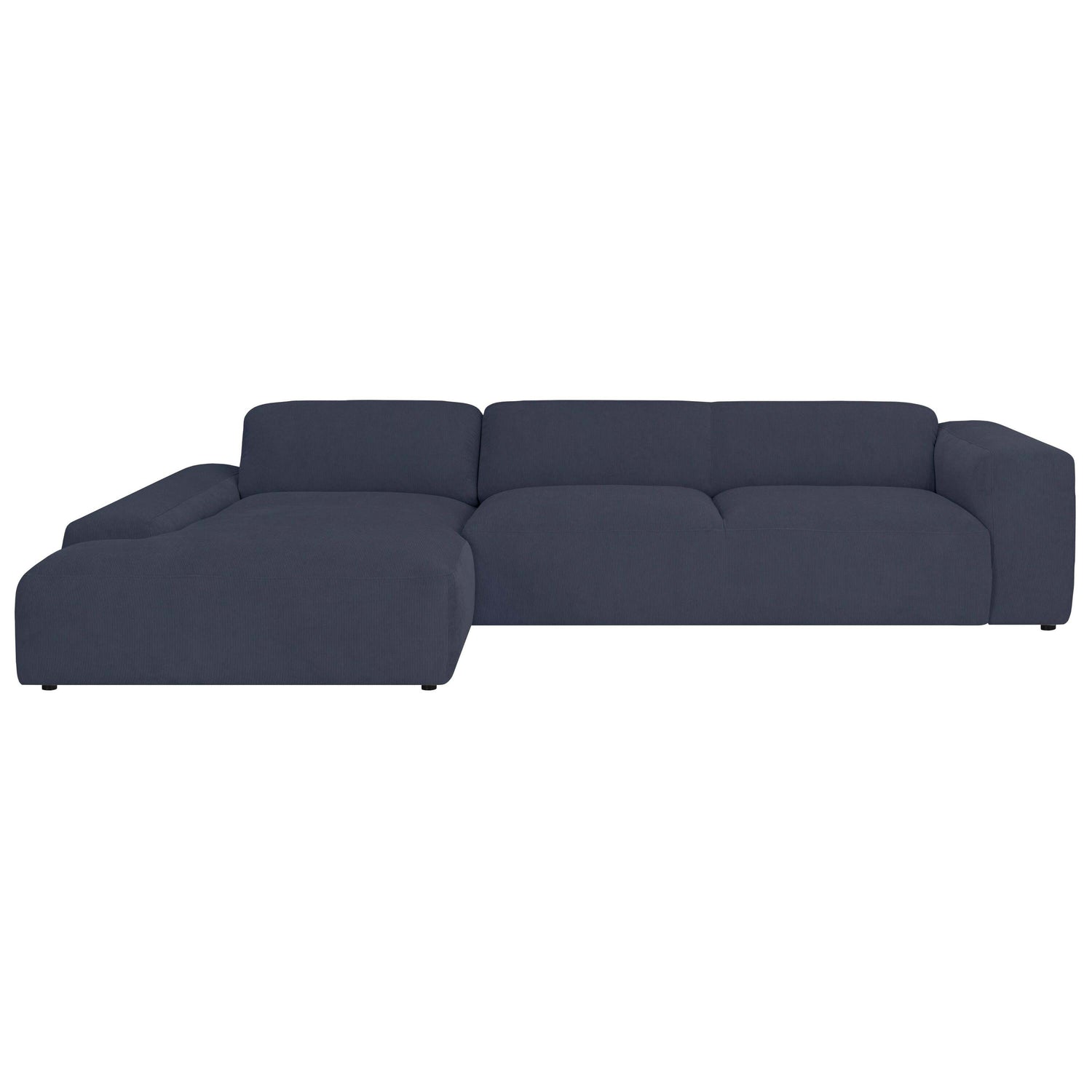 by fonQ Wonder 5-zits Hoekbank met Chaise Longue Links - Rib - Navy