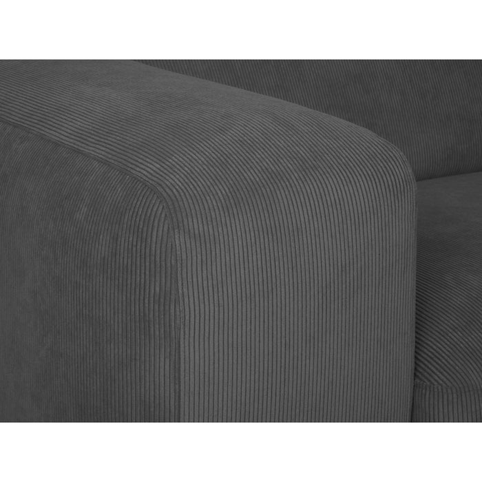 by fonQ Wonder 3-zits Hoekbank met Chaise Longue Rechts - Rib - Antraciet