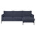 by fonQ Lunge Hoekbank met Chaise Longue Links / Rechts - Donkergrijs
