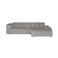 by fonQ Plume 3-zits Hoekbank met Chaise Longue Rechts - Chenille - Grijs