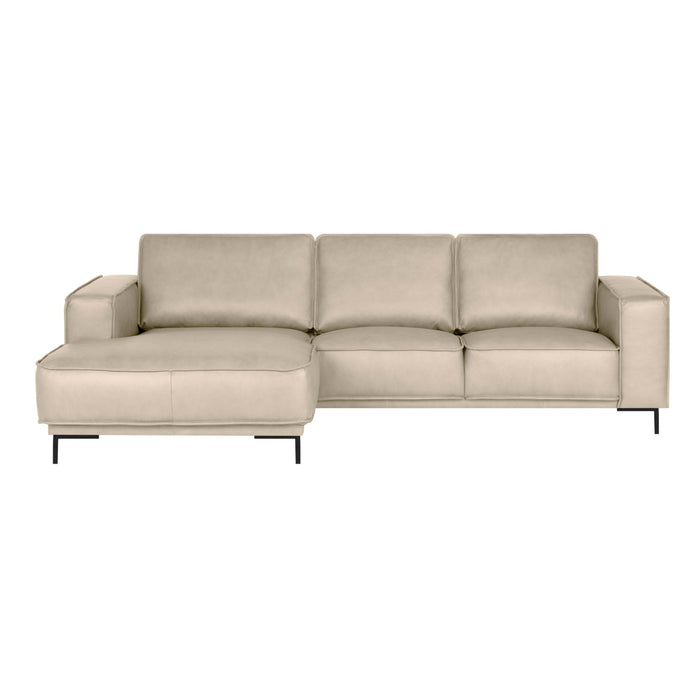 by fonQ Brisk Hoekbank met Chaise Longue Links - Buffelleer - Cognac