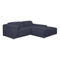 by fonQ Wonder 3-zits Hoekbank met Chaise Longue XL Rechts - Rib - Navy