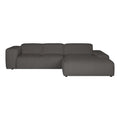 by fonQ Wonder 4-zits Hoekbank met Chaise Longue Rechts XL - Rib - Antraciet