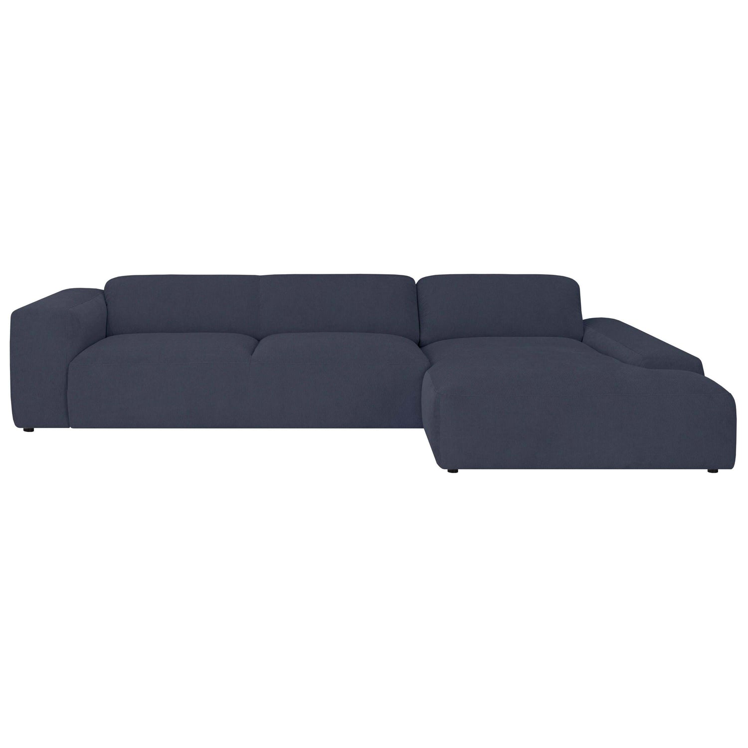 by fonQ Wonder 5-zits Hoekbank met Chaise Longue Rechts - Rib - Navy